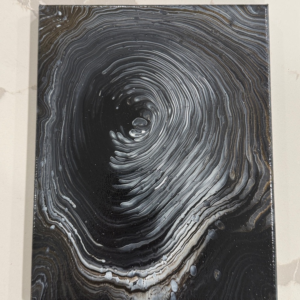 Abstract Black and White Canvas Art